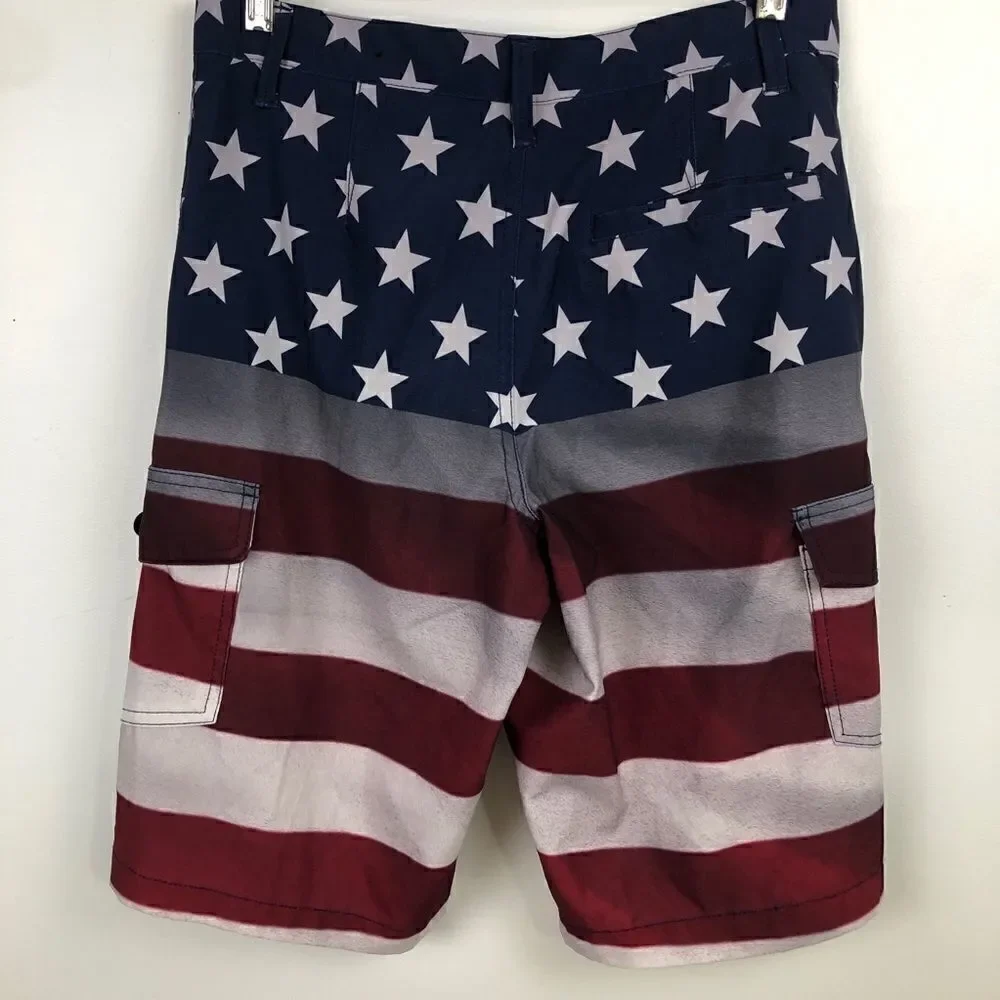 NWOT Size 29 Hawk Patriotic Board Shorts